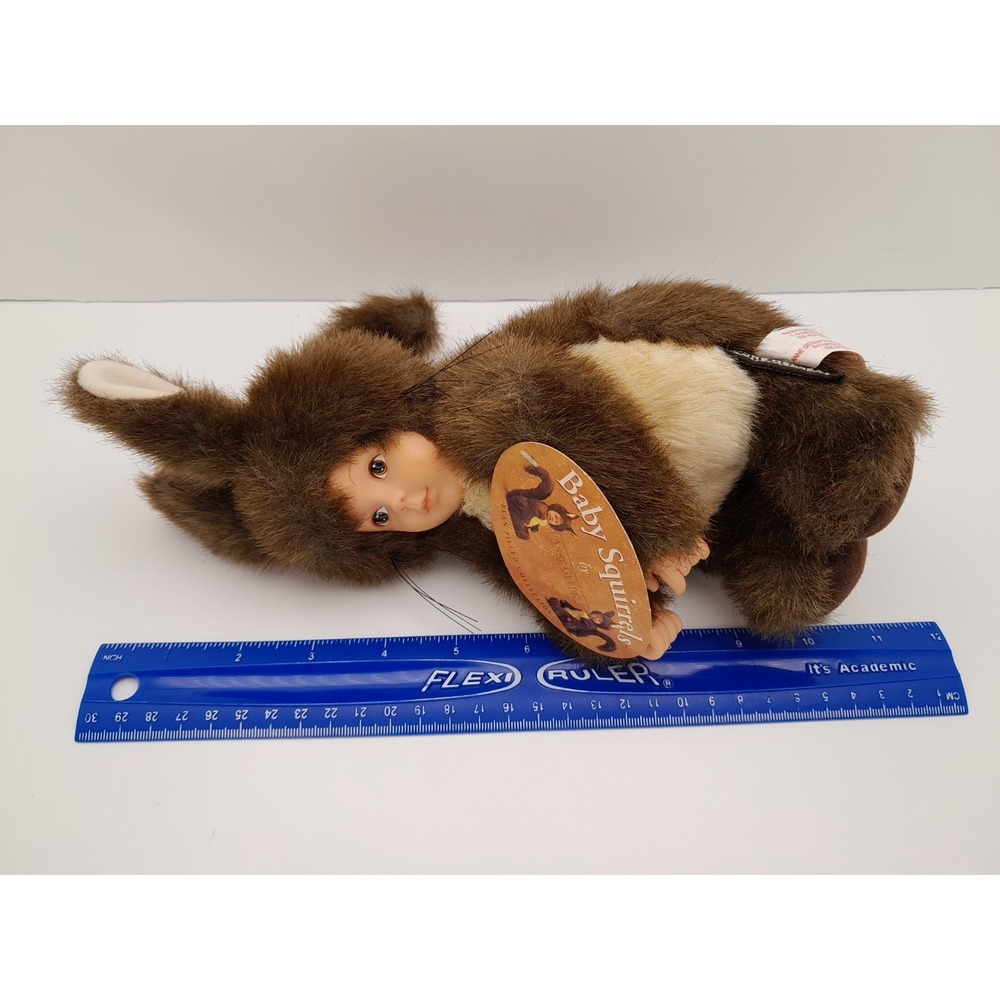 Vintage Anne Geddes Baby Squirrels Plush Doll 1998‎ WITH TAGS 10 inch - Picture 8 of 8